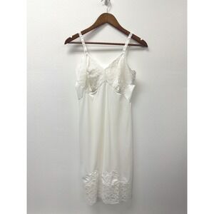 Vintage Gossard‎ Artemis Lace Trim Full Slip White Size 34